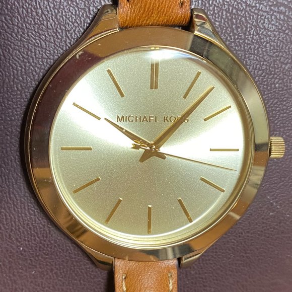 Michael Kors Women's Runway Brown Band Watch - Picture 1 of 6